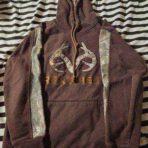 REALTREE brown camo Hoodie large
